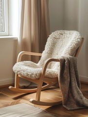 Wall Mural - Rocking Chair with Blanket