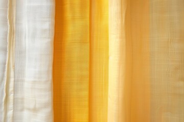 Poster - Abstract Blur of Mustard Yellow and Beige Fabrics with Earthy Orange Background, Symmetrical Composition in Soft Lighting Using Long Exposure Technique
