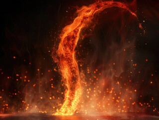 Wall Mural - Ground Eruption Fire