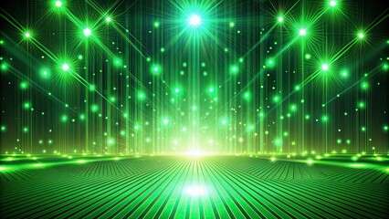 Poster - Abstract background with vibrant green tech lights, technology, digital, futuristic, abstract, glowing, neon, innovation