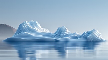 Wall Mural - iceberg and mountains