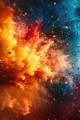 Canvas Print - Colorful Explosion Sky