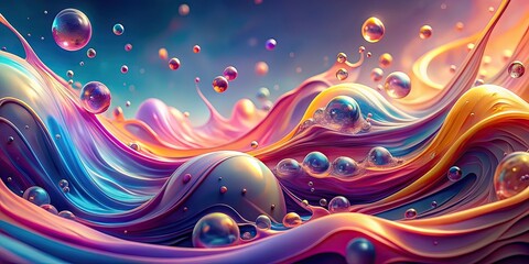 Canvas Print - Abstract fluid background with dreamy, effects, fluid, abstract, dreamy, background, wallpaper,design, artistic, creativity