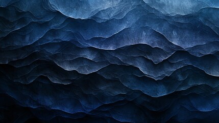 Wall Mural - A background composed of layered textures in hues from deep blue to darkest black  AI generated illustration