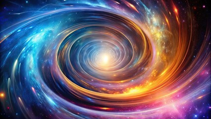 Poster - Abstract cosmic background with swirling circles and vortex , space, universe, cosmic, abstract, background, circles, vortex