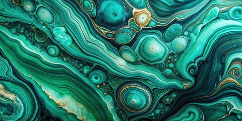 Poster - Abstract art with malachite and turquoise marble ink design, malachite, turquoise, marble, ink, abstract, art, background