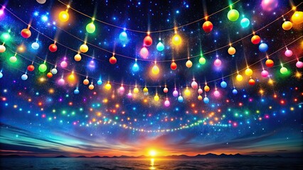 Poster - A mesmerizing display of colorful lights dancing across the night sky, northern lights, sky, beauty, nature