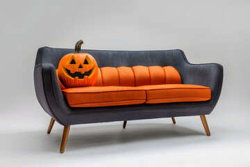 Wall Mural - Halloween theme decoration in modern living room.