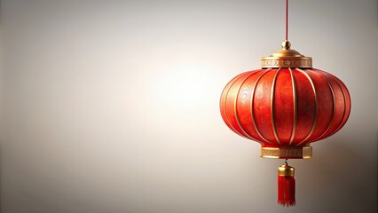 Poster - Traditional Chinese red lantern ornament isolated on background, Chinese, red, lantern, traditional, ornament