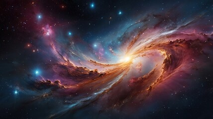 Aufkleber - planet with space star galaxy
