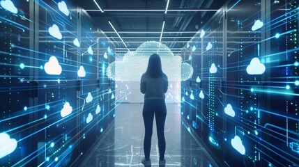 Poster - Cloud computing technology allows you to store your data securely and access it from anywhere, making it easy to share and collaborate.