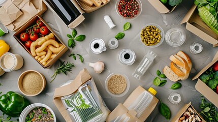 Wall Mural - Describe packaging reduction strategies, recyclable packaging goals, and how brands promote environmental stewardship through packaging innovations.