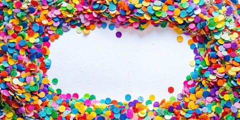 Canvas Print - Colorful party confetti header for celebrations and events, confetti, party, colorful, decoration, festive, birthday, wedding