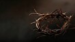 © atipong - A crown of thorns a symbol of suffering and sacrifice was placed upon Jesus' head.