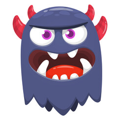 Wall Mural - Angry cartoon monster. Vector illustration for Halloween