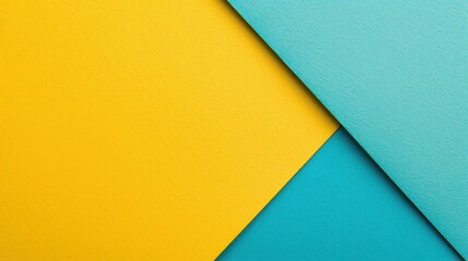 Abstract colored paper texture with minimal geometric shapes in yellow and light blue.