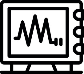 Poster - Heartbeat monitor displays a patient's pulse on its screen