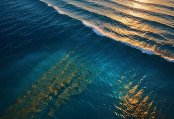 Beautiful beach scenery, high angle view of the sea