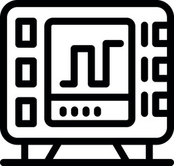 Poster - Electronic device showing pulse on screen for medical analysis, healthcare technology concept