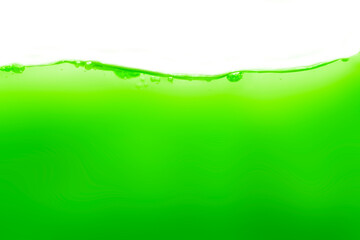 Poster - Green water or juice and splash waves for nature