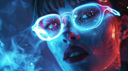 Poster - Neon Glow Portrait