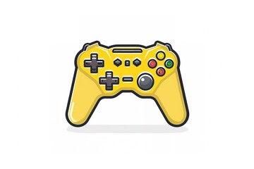 Wall Mural - Illustration of video game controller icon .