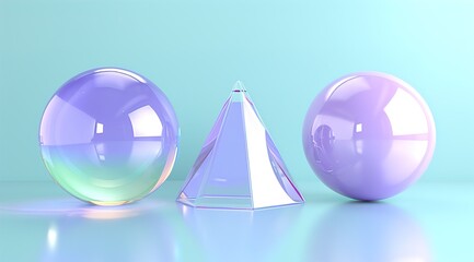 Poster - glass sphere on a white background