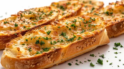 Wall Mural - Garlic Bread With Cheese and Parsley