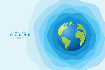 earth globe background for world ozone day. eps vector file