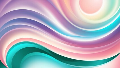 Canvas Print - abstract background with gradient pastel color and swirl