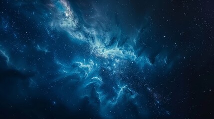 Wall Mural - The universe has countless stars, planets, galaxies, cosmic dust, starlight, nebulae, light effects, high resolution, light blue, high detail, high quality, high brightness, professional photography, 