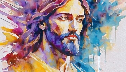 Portrait of Christ - Depiction of Jesus Christ - Peaceful and Calming Image - Savior of Humanity and Mankind - Image of Christianity - The Shepherd from Jerusalem - Artwork 