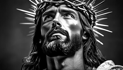 Portrait of Christ - Depiction of Jesus Christ - Peaceful and Calming Image - Savior of Humanity and Mankind - Image of Christianity - The Shepherd from Jerusalem - Artwork 