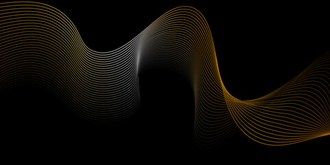 Wall Mural - Abstract black and gold lines,Vector modern black background template.Line art striped graphic template.abstract black gradient background.Abstract Background with Carbon Fiber Texture,