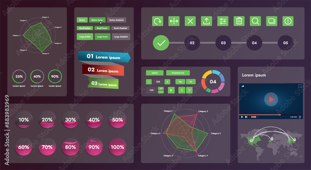 Website Interface Types The picture shows the interface of a web application or site ...