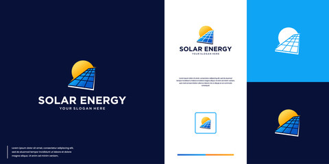 Wall Mural - solar panel technology, alternative energy, logo design inspiration.