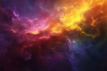 Wall Mural - incredible abstract background of a colorful space galaxy cloud nebula. starry night cosmos. univers