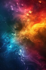 Wall Mural - incredible abstract background of a colorful space galaxy cloud nebula. starry night cosmos. univers