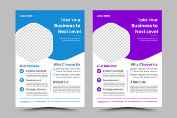 Corporate creative colorful business flyer template design set, abstract business flyer, vector template design or business poster template design Business Flyer Corporate Flyer Template Geometric,