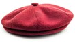 © Schmidt - close up on red french beret prop accessory on white background