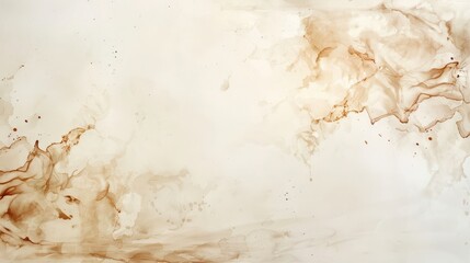 Wall Mural - A white background with brown splatters of paint