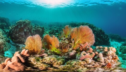 Photograph the stunning colors of a coral reef ecosystem.