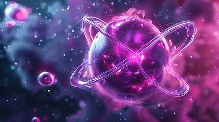 Wall Mural - planet swirling energy like a portal to another dimension. ai generated