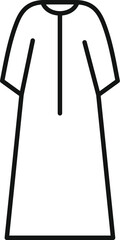 Poster - Simple line icon style drawing representing a kandura, traditional clothing worn by men in arab countries