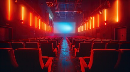 Canvas Print - Empty Cinema Seats