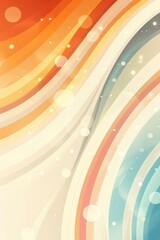 Wall Mural - Retro Orange Swirls Abstract Background