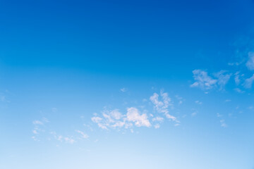 Wall Mural - Blue sky and white clouds background,Sunny Summer clear sky with white fluffy cloud