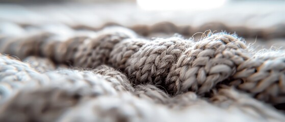 Wall Mural -  A close-up of a pile of rope with a sun in the background is a blurred image of the rope and sun