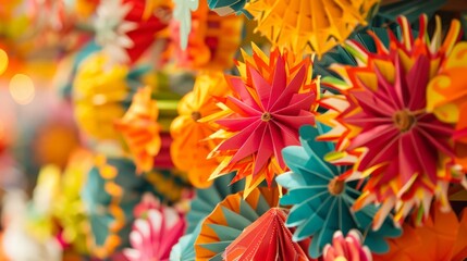 Poster - Geometric patterns in cultural celebrations. Discuss how geometric designs are used in festive decorations