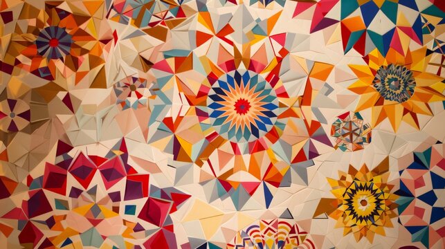 Geometric patterns in cultural celebrations. Discuss how geometric designs are used in festive decorations